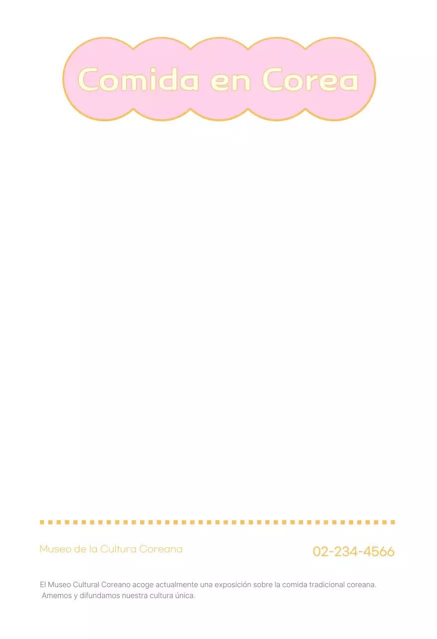 Postal de comida tradicional naranja