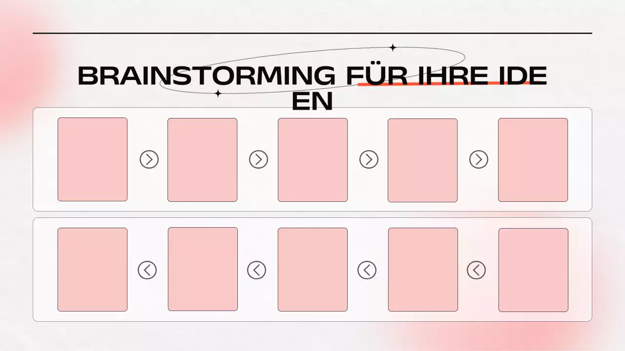 Orange-graue Brainstorming-Präsentation