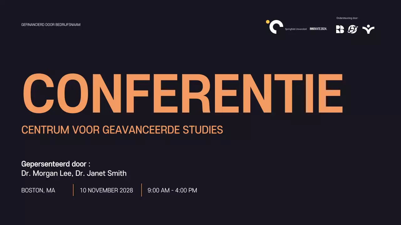 Aankondiging Orange Modern Conferentie