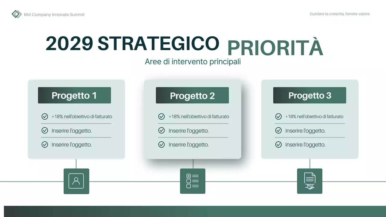 green minimal rapporto annuale piano d'impresa