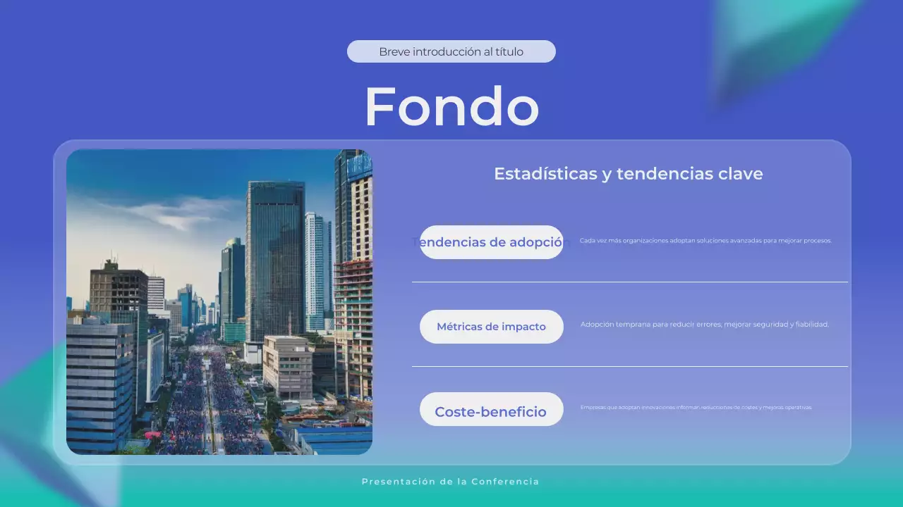 anuncio de empresa moderna azul