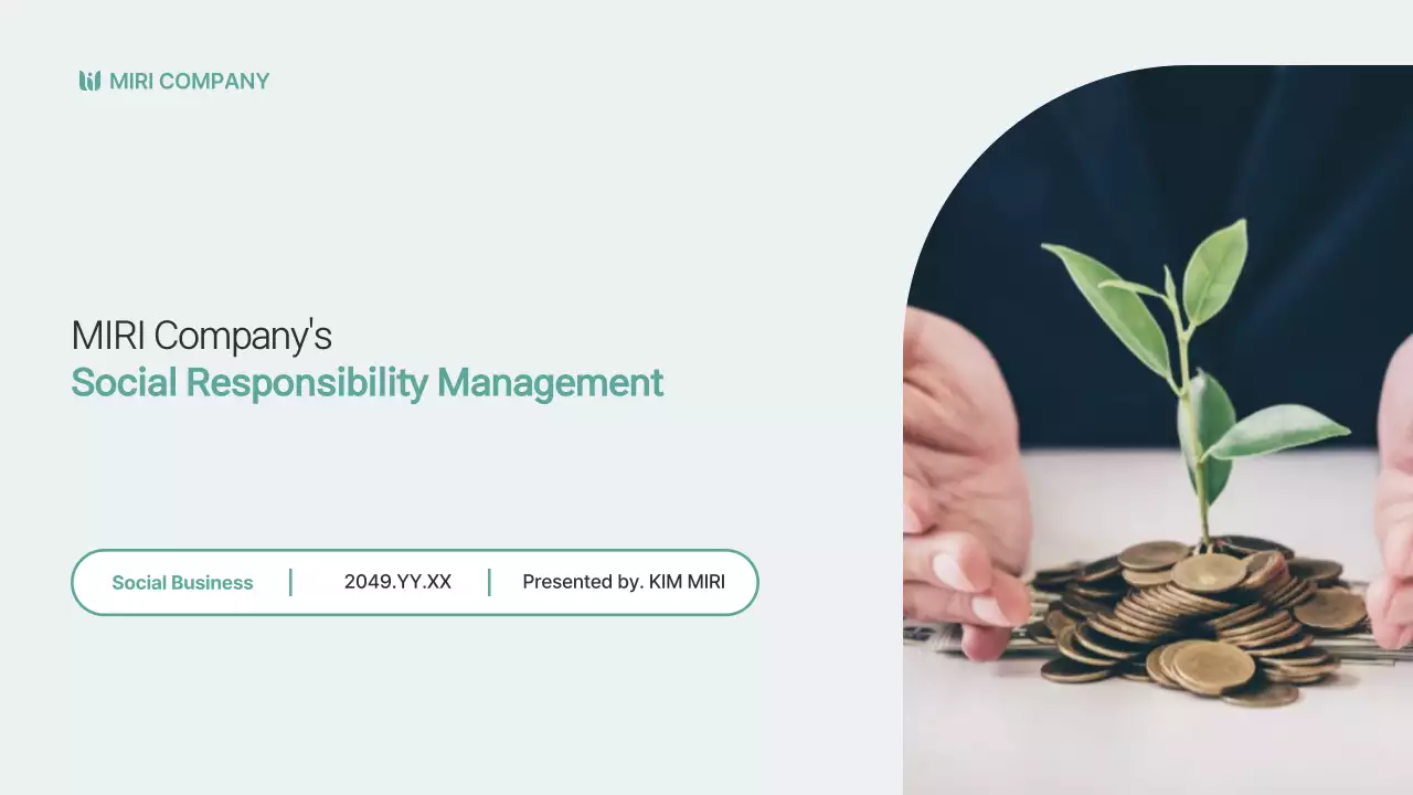 Apresentação de negócios modernos e verdes