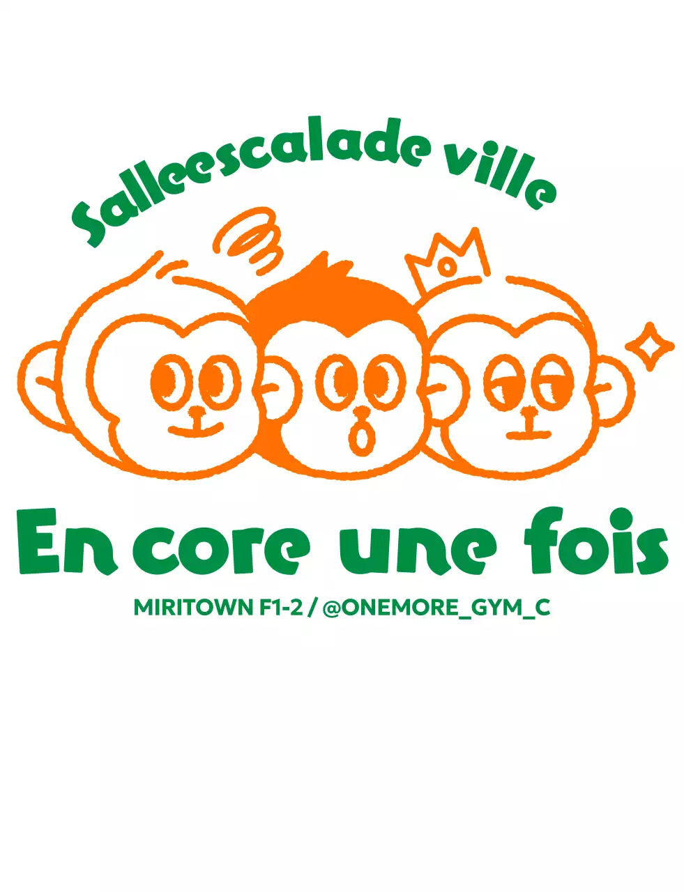 Logo d'entraînement avec illustration de singe
