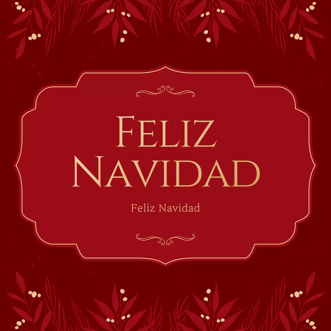 Tarjeta de Navidad clásica roja