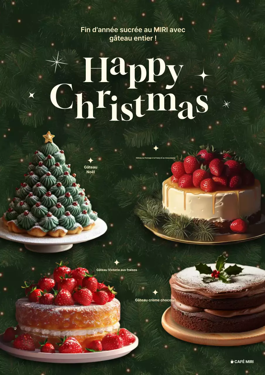 Affiche d'événement de Noël vintage abstrait