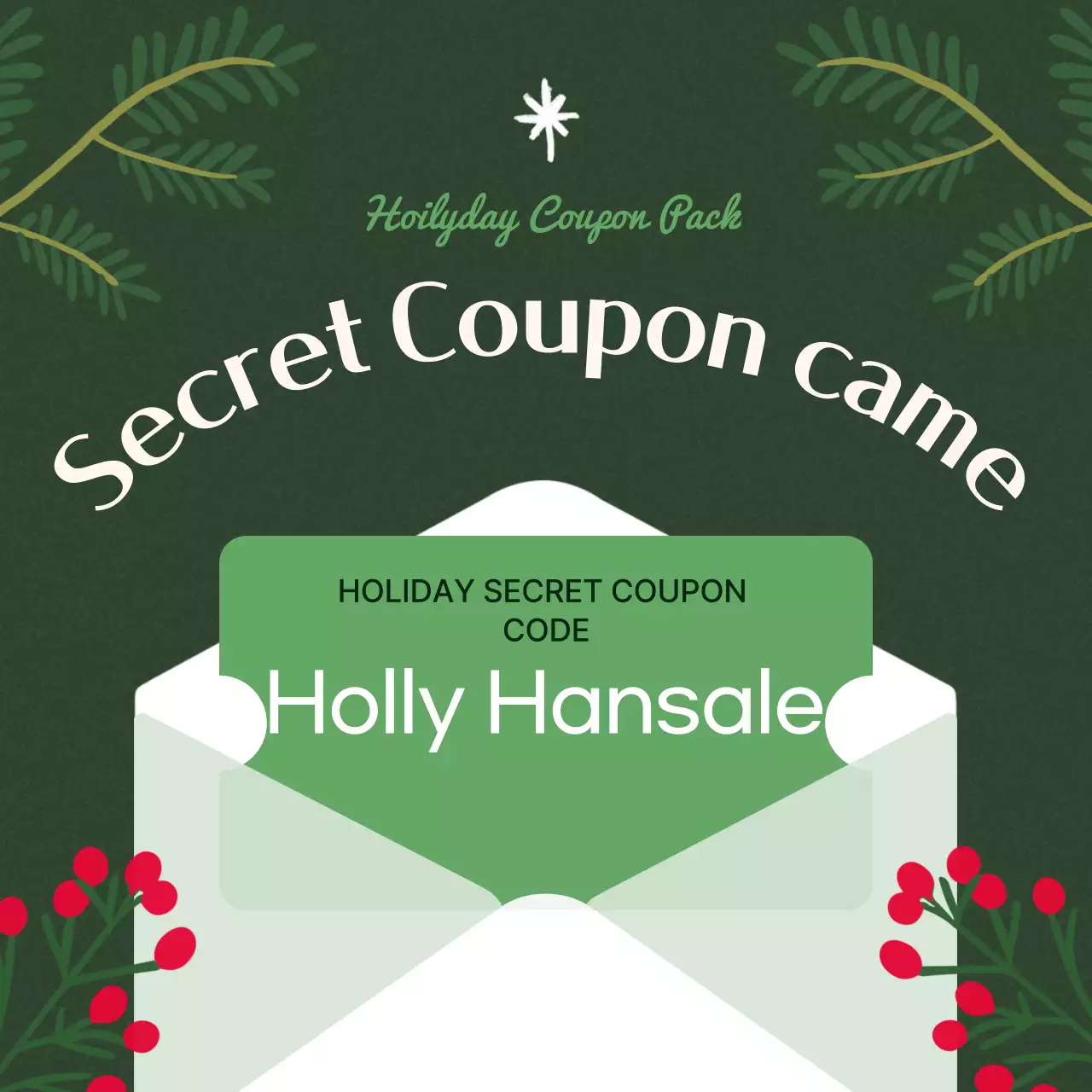 Green Festive Coupon Promotion Instagram Carousel