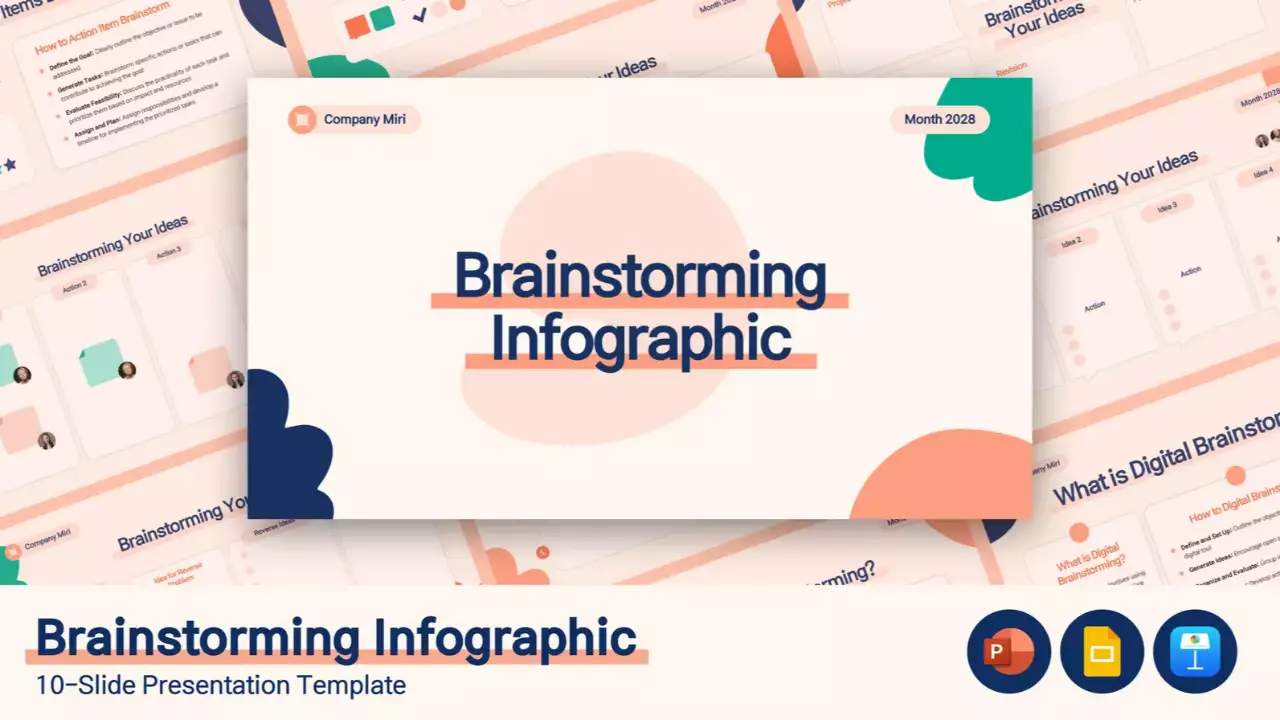 material de brainstorming moderno bege