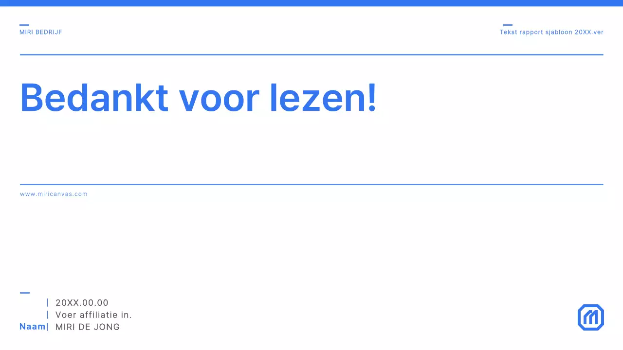 Blue Simple Zakelijke documentatie