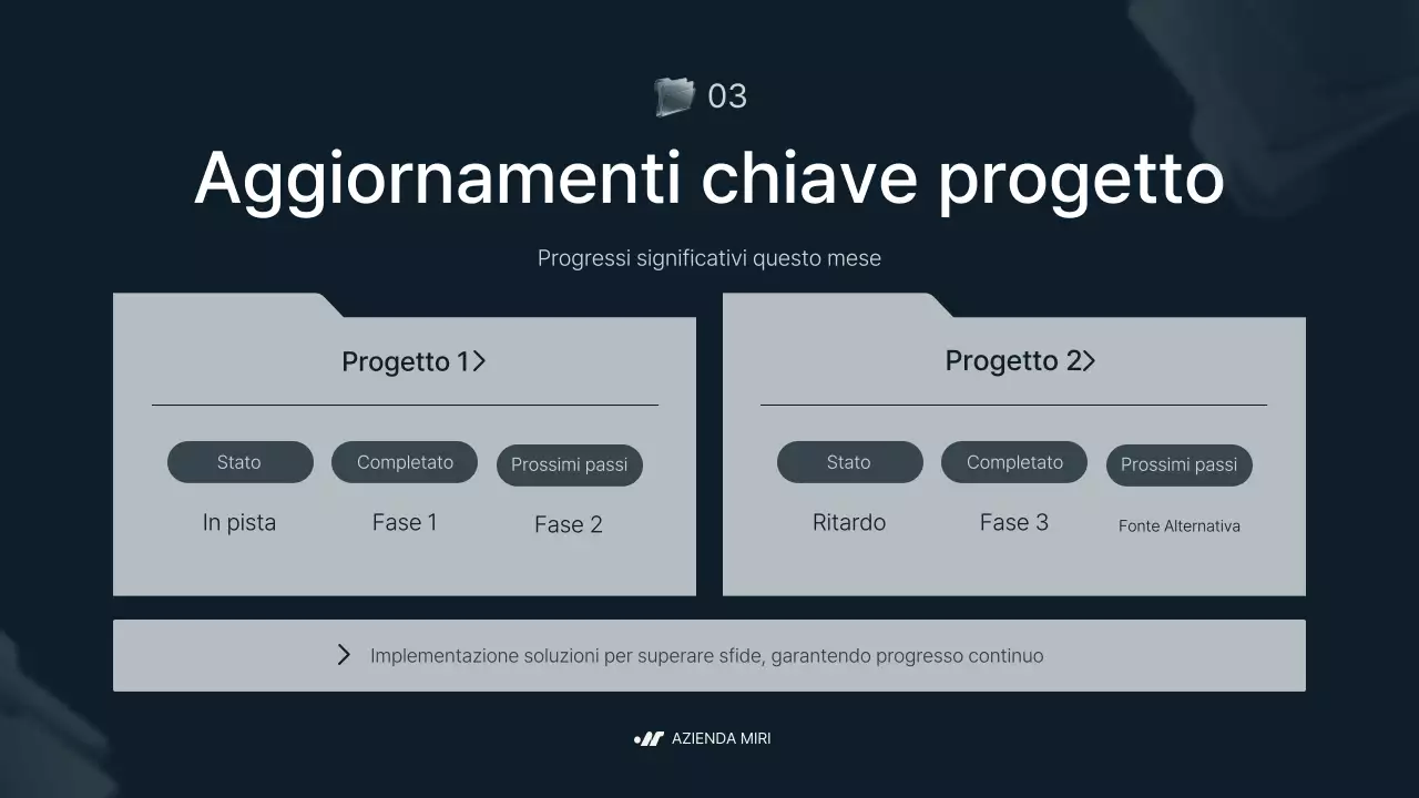 relazione aziendale grigia e moderna