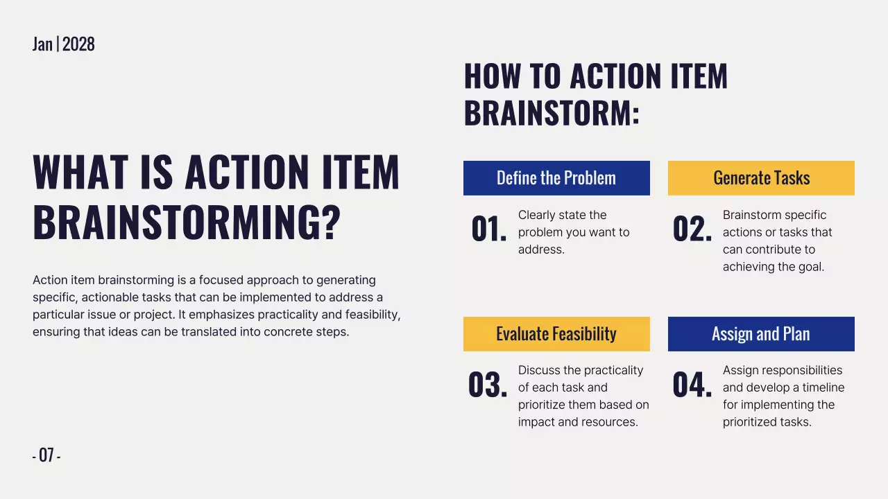 Blue Modern Brainstorming Presentation