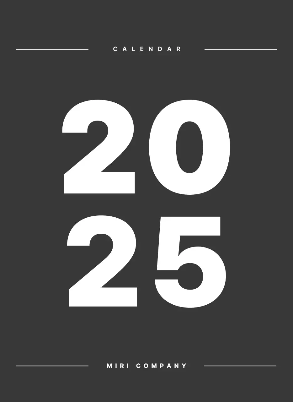 カラフルでシンプルな数字カレンダー