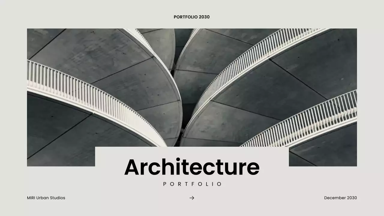 그레이 모던 건축 포트폴리오 프레젠테이션