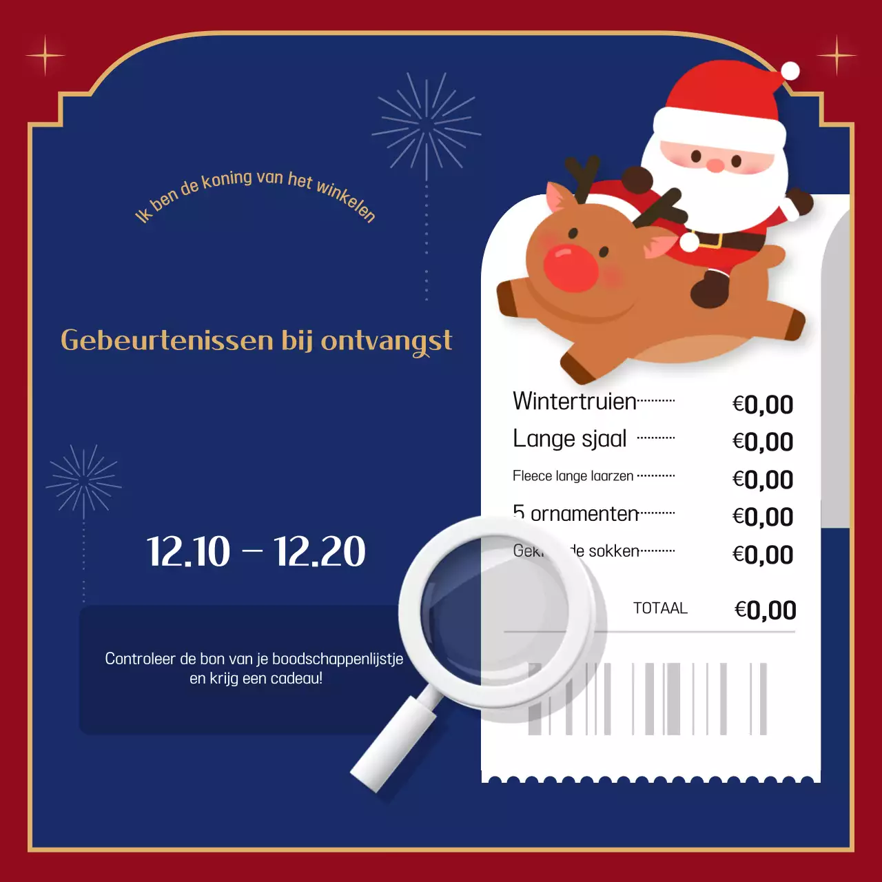 Rode gezellige kerstactie