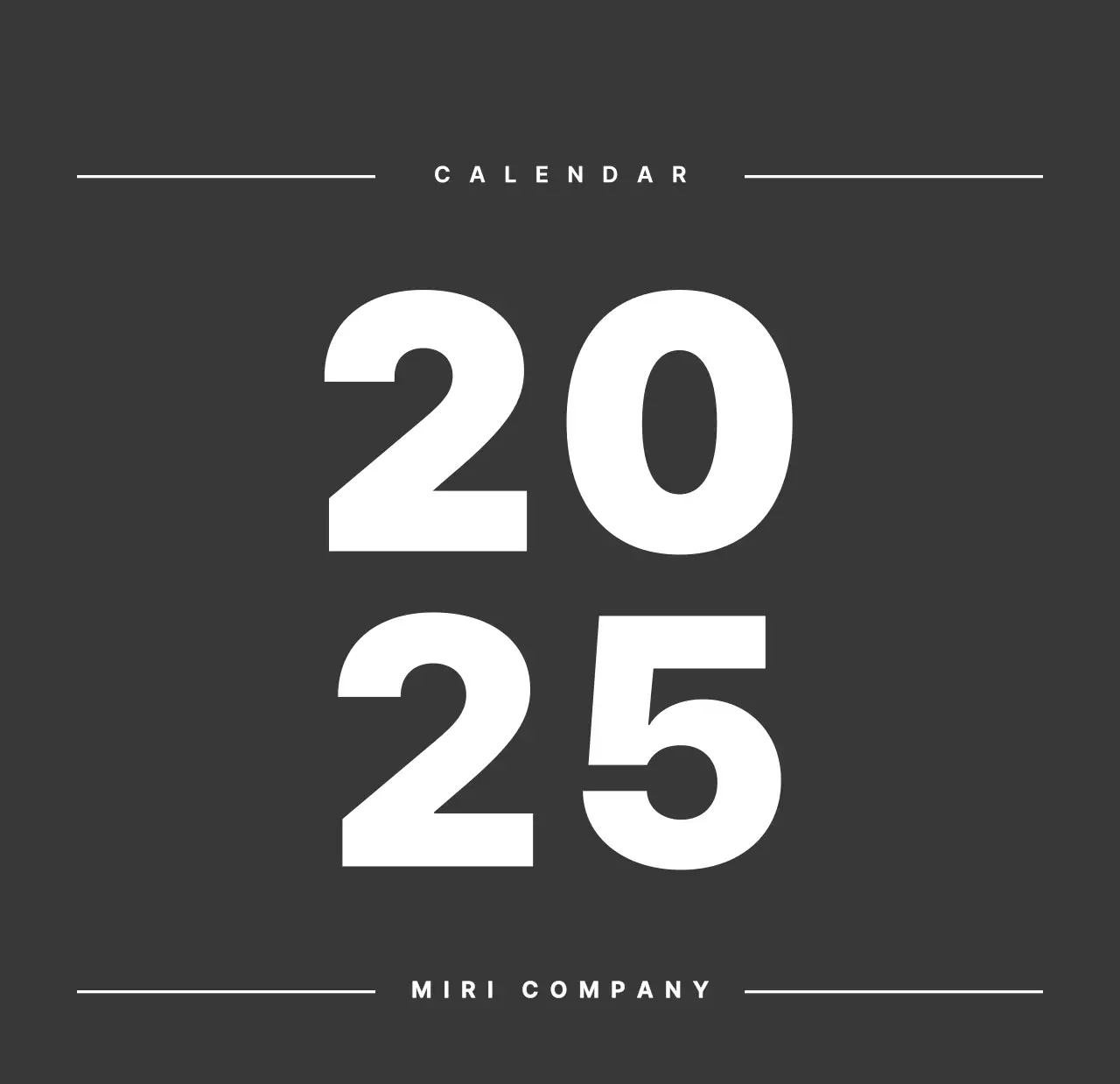 カラフルでシンプルな数字カレンダー