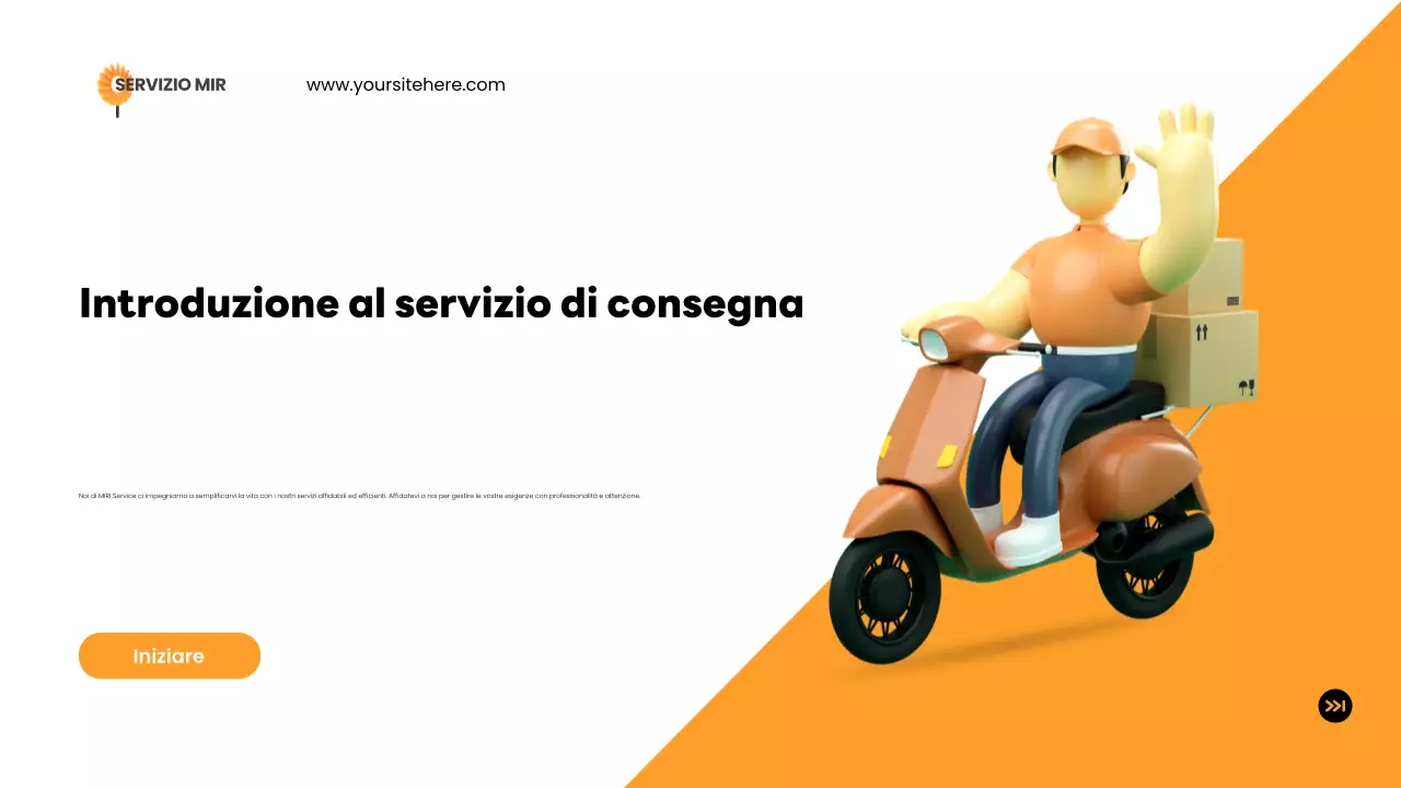 introduzione alla consegna moderna arancione