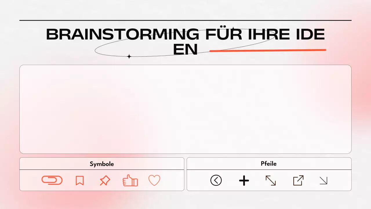 Orange-graue Brainstorming-Präsentation