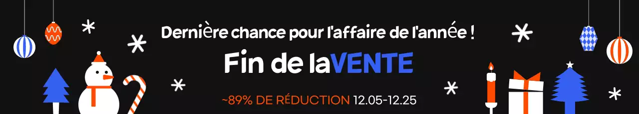 Vente de fin d'année Black Simple