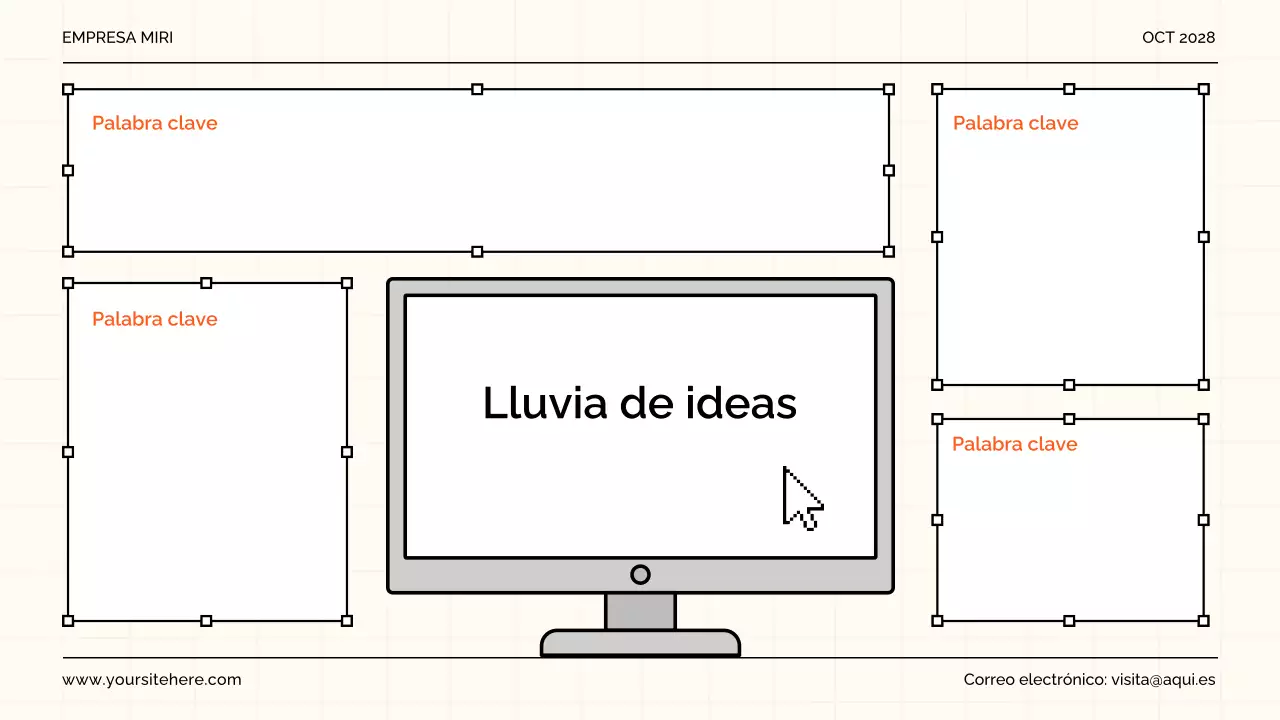 guía de brainstorming orange modern