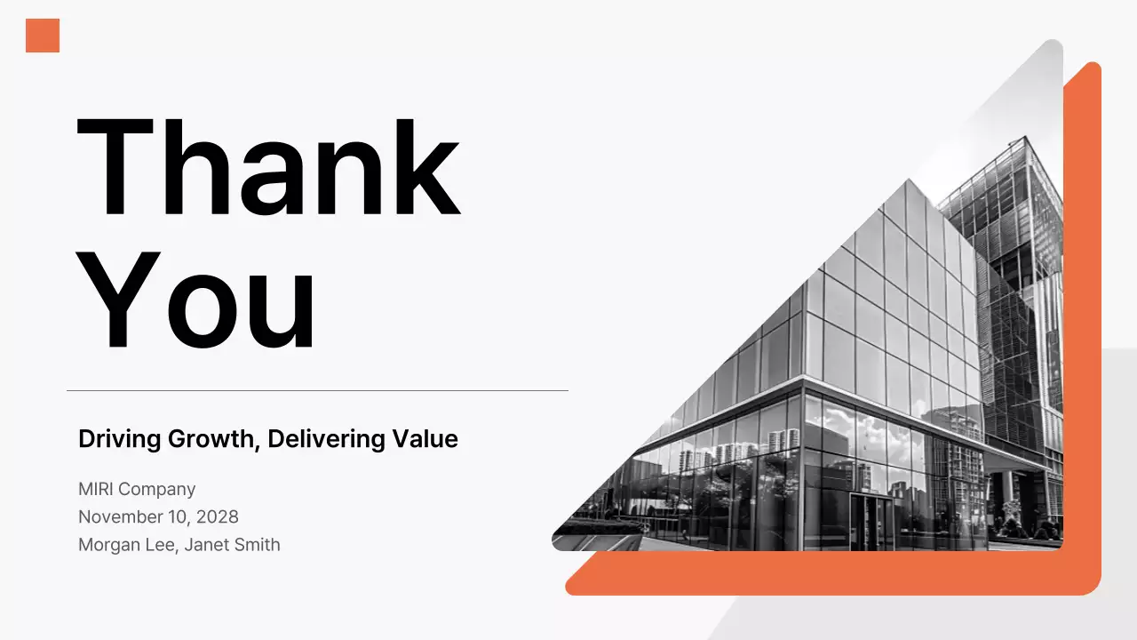 Orange Modern Business Presentation