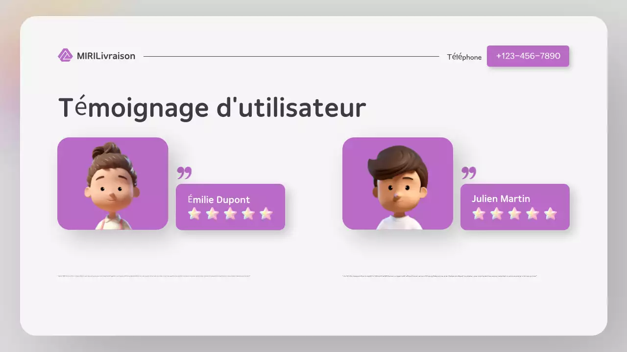 Présentation de la livraison d'un site web moderne et coloré