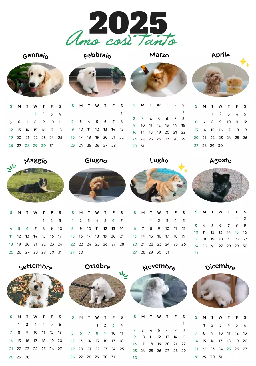Celebrazione del Calendario Verde Adorabile