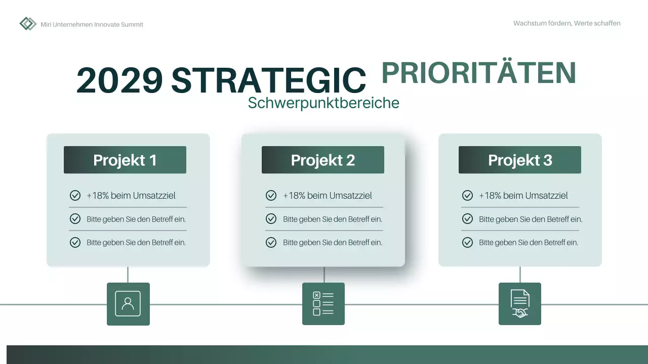 green minimal Jahresbericht Businessplan