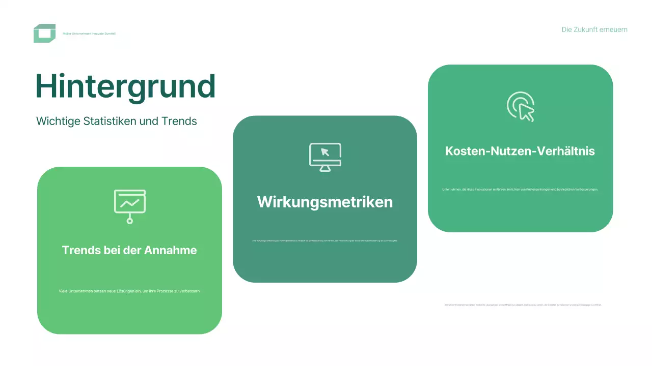 grünes modernes Konferenzdesign