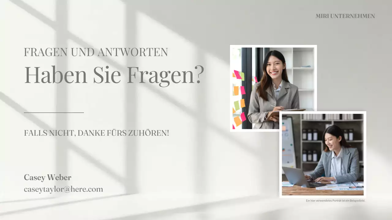 Saubere, ästhetische Über mich-Profil-Einführungspräsentation für Fachleute