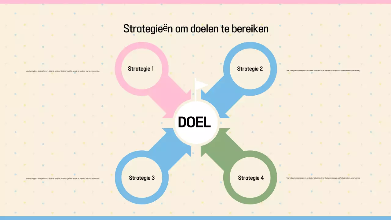 Beige Handleiding voor het stellen van doelen