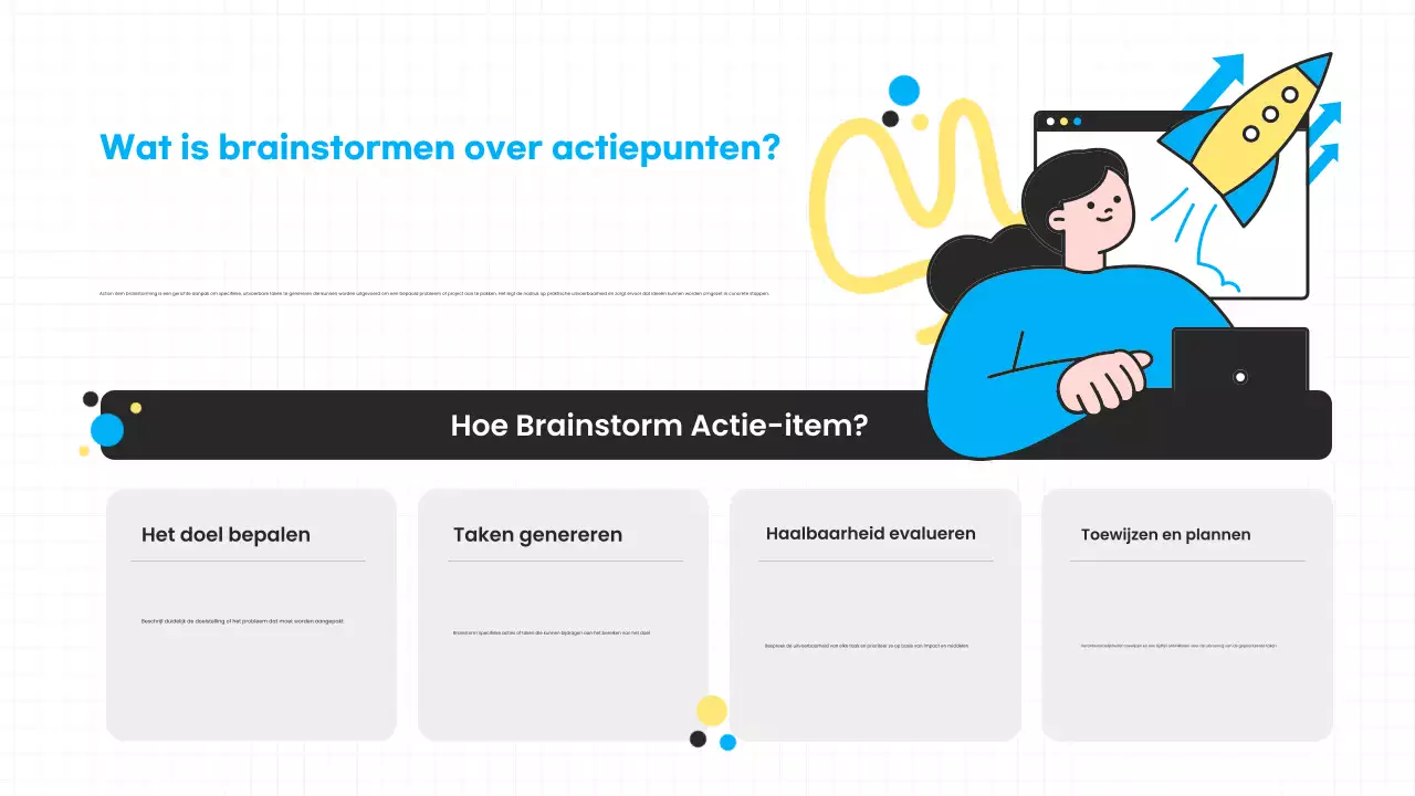 blauw modern brainstormen presentatie