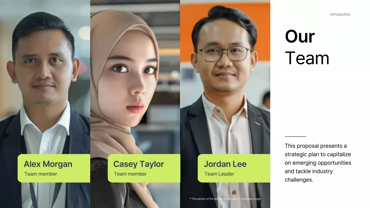 녹색 기하학적 전략 제안 프레젠테이션