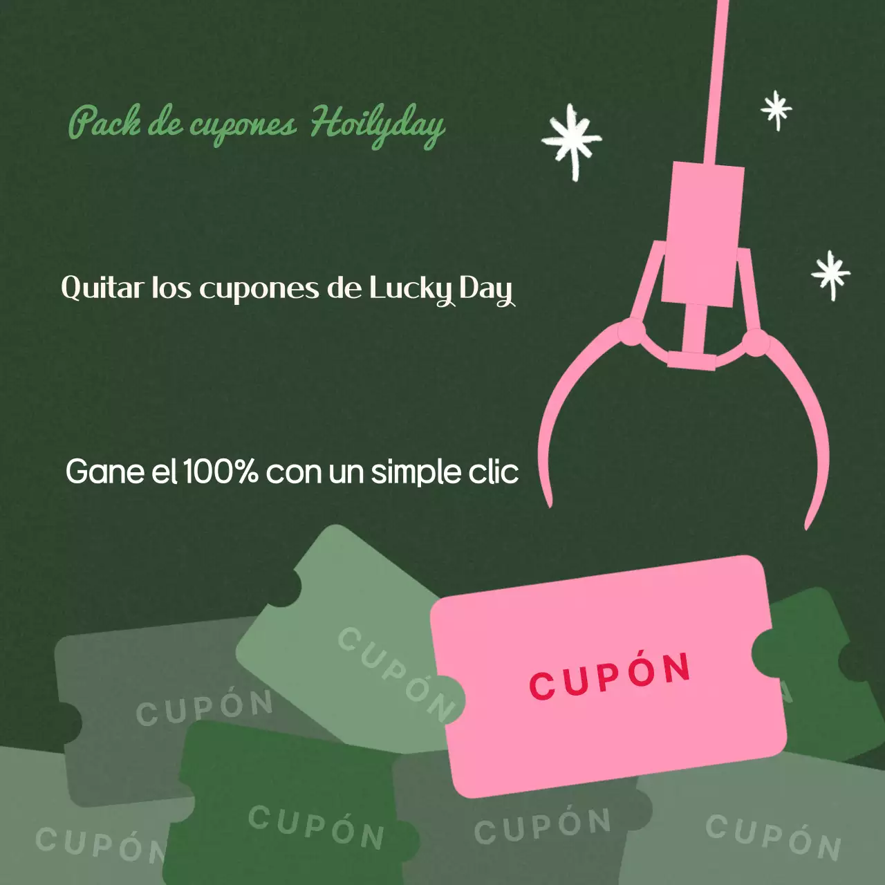 Promoción Cupón Retro Verde