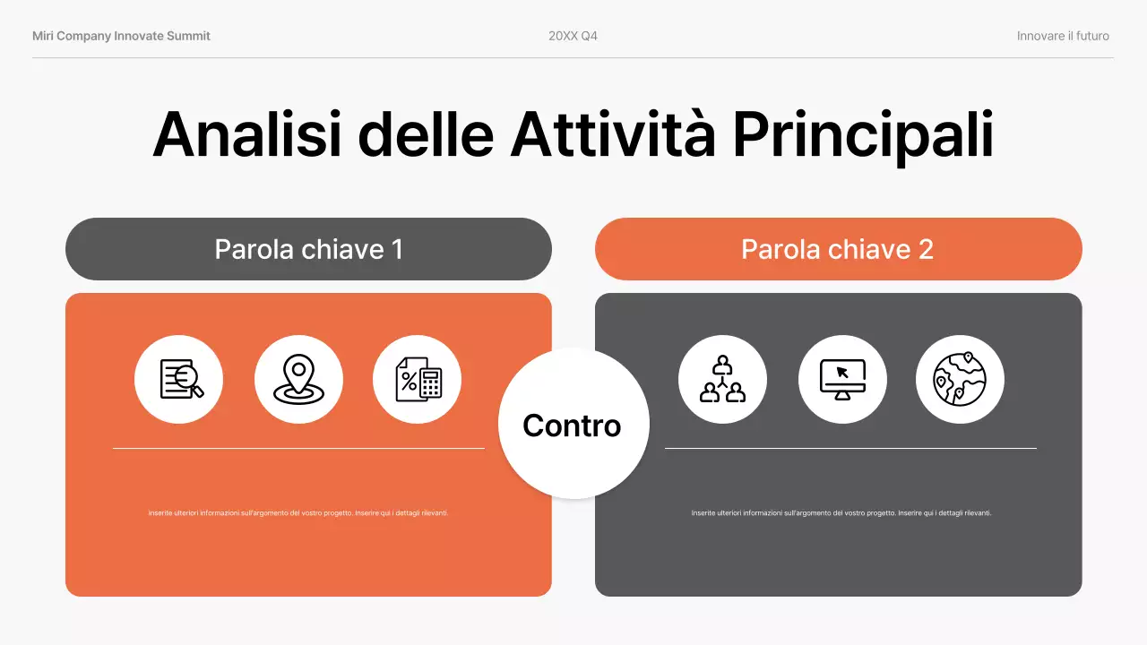 presentazione aziendale moderna arancione