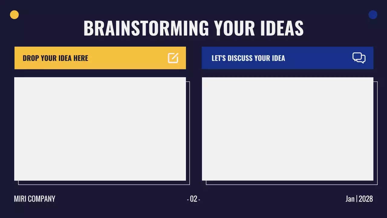 Blue Modern Brainstorming Presentation