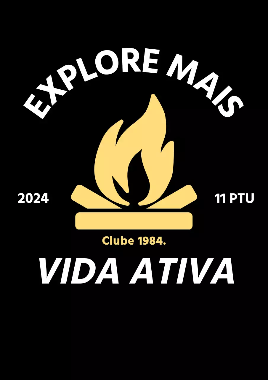 Promoção de campismo simples com um ícone de fogueira