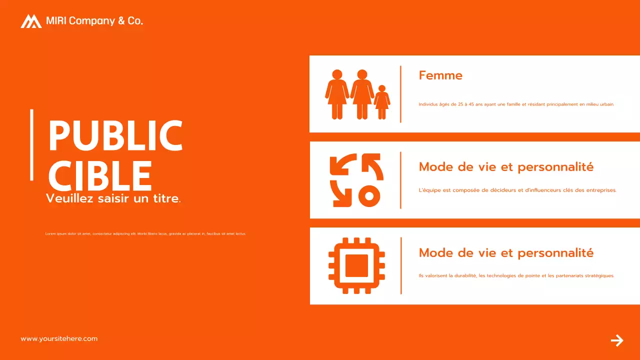 présentation d'une proposition de projet moderne orange