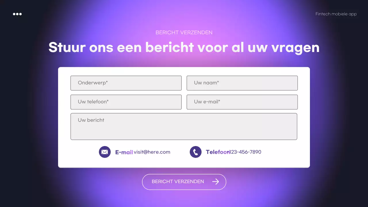 Paarse moderne fintech promotie