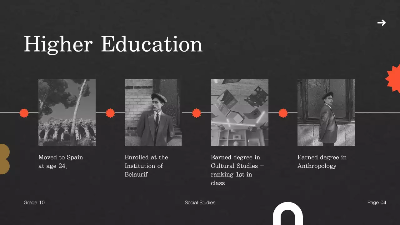 Beige Vintage Biography Presentation