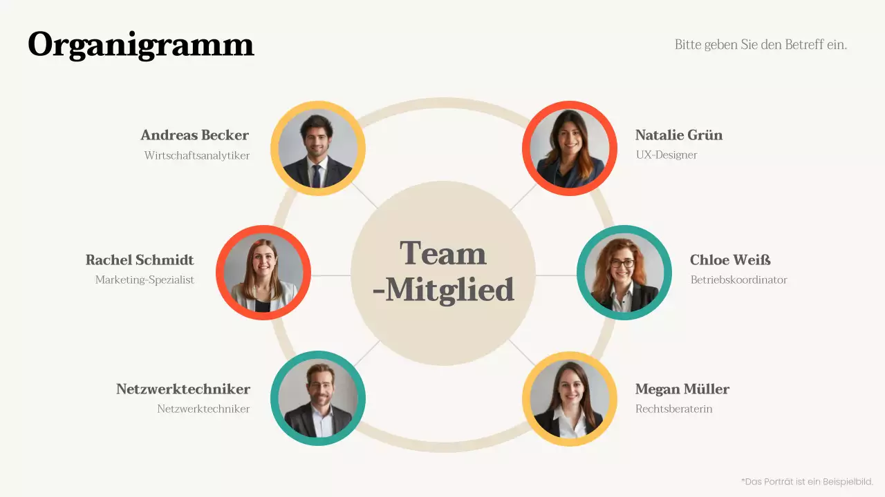 Beige Minimal Organigramm Design