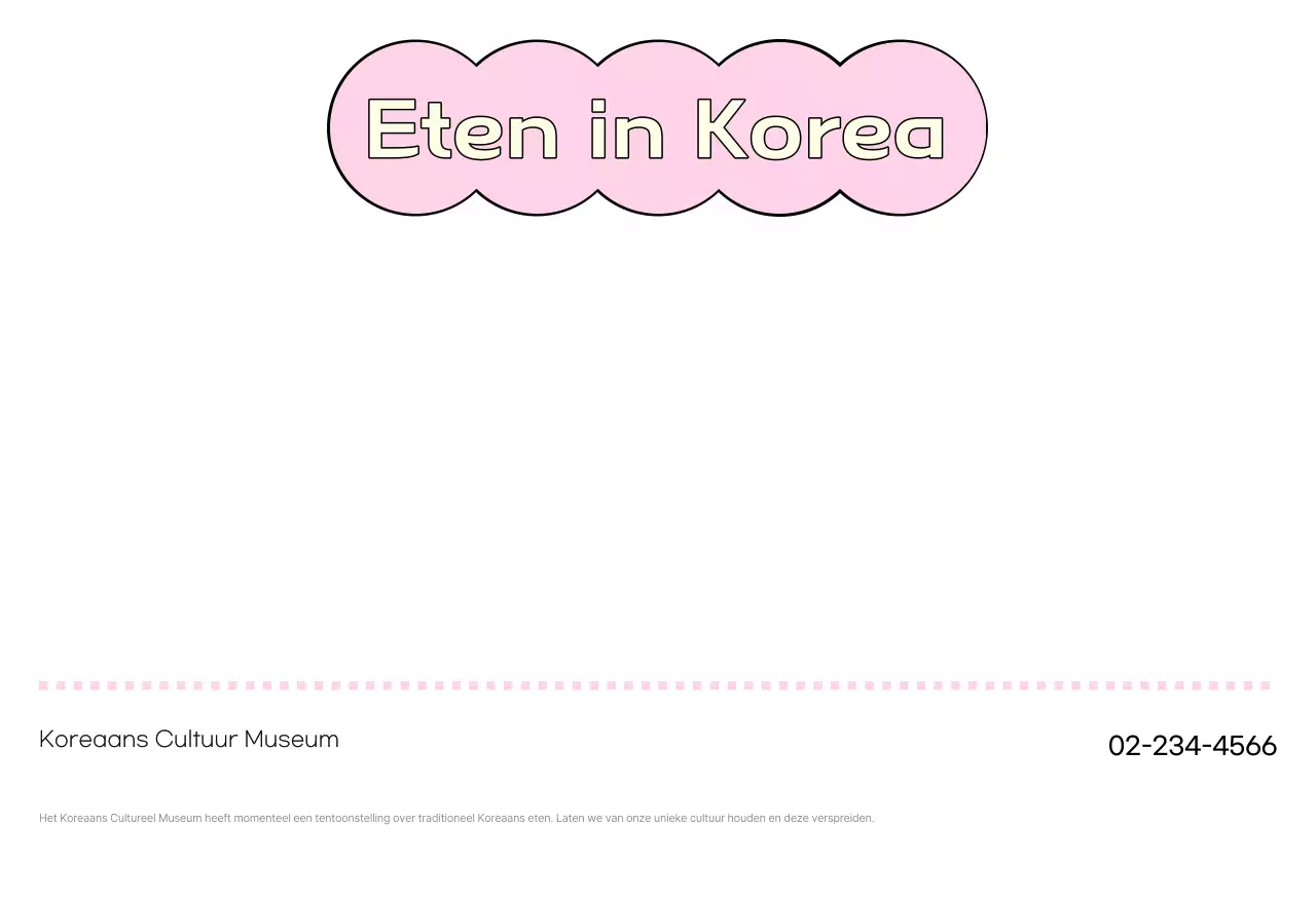 Mint Traditionele Koreaanse Voedsel Postkaart