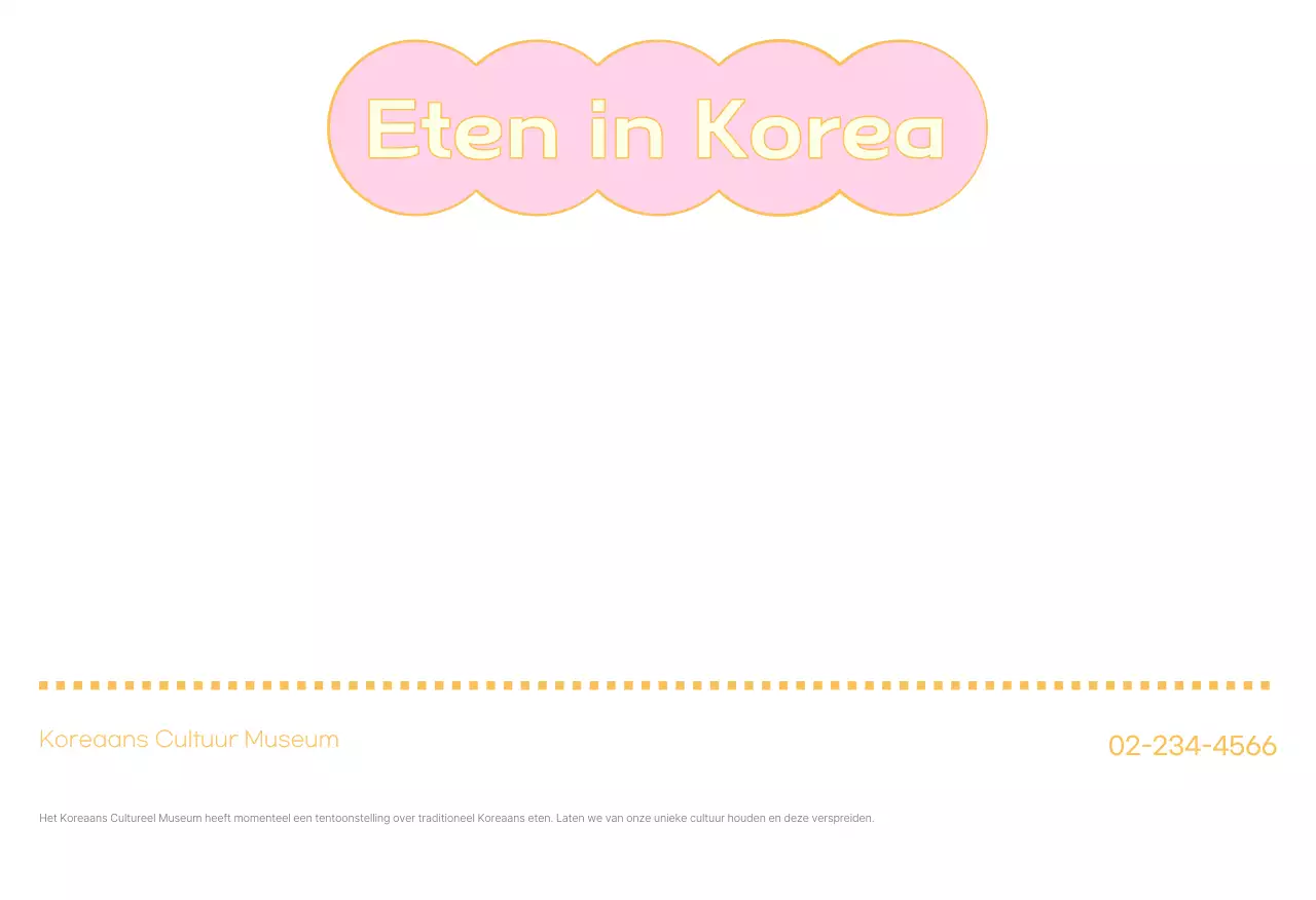 Mint Traditionele Koreaanse Voedsel Postkaart