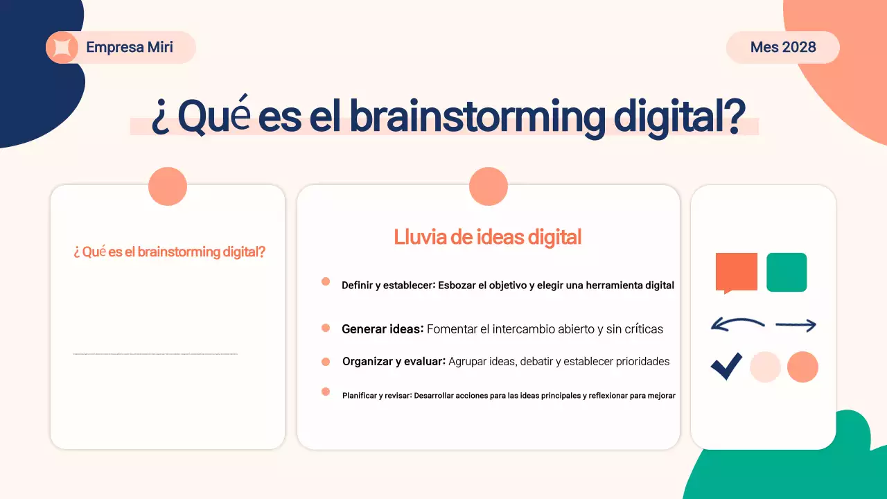 material de brainstorming moderno beige