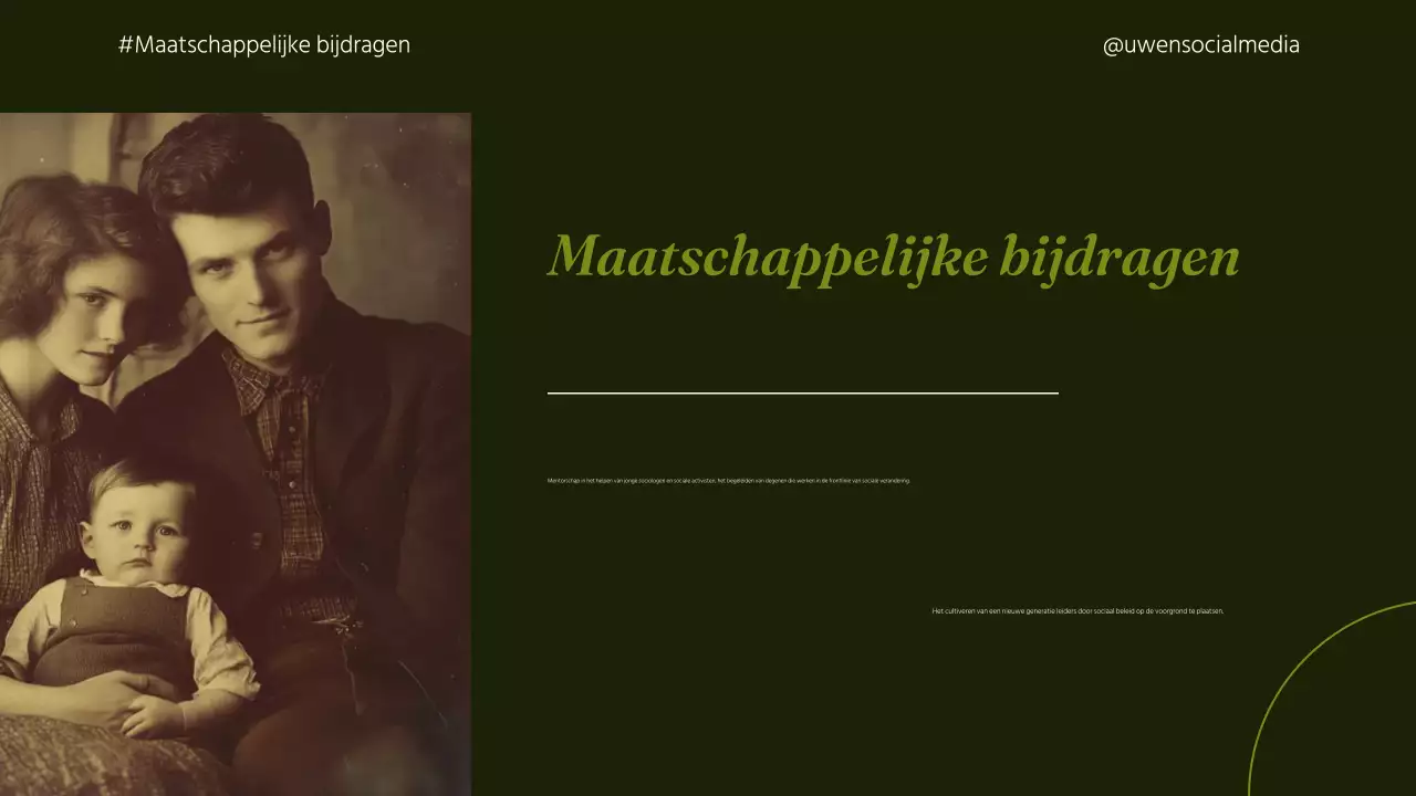 groen klassieke biografie presentatie
