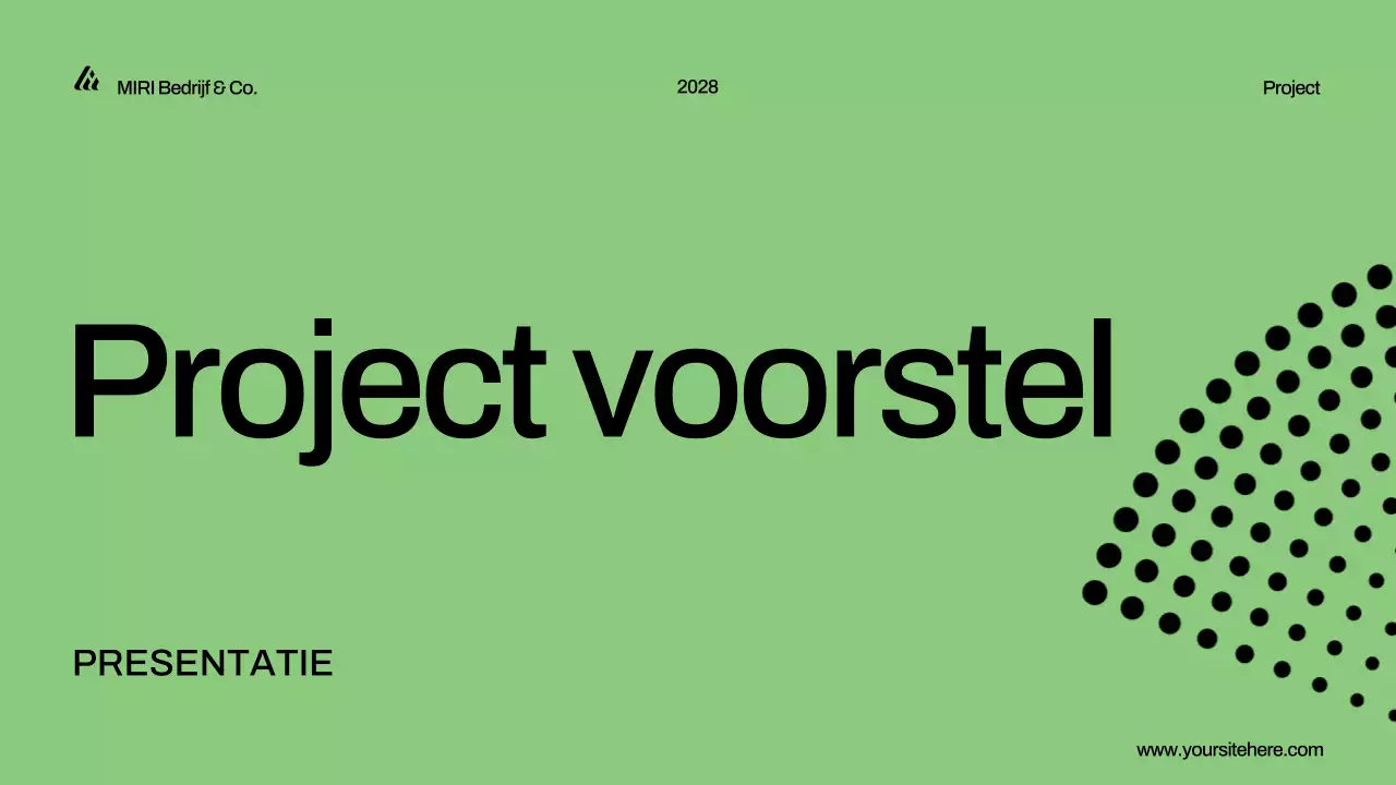 presentatie groen modern projectvoorstel