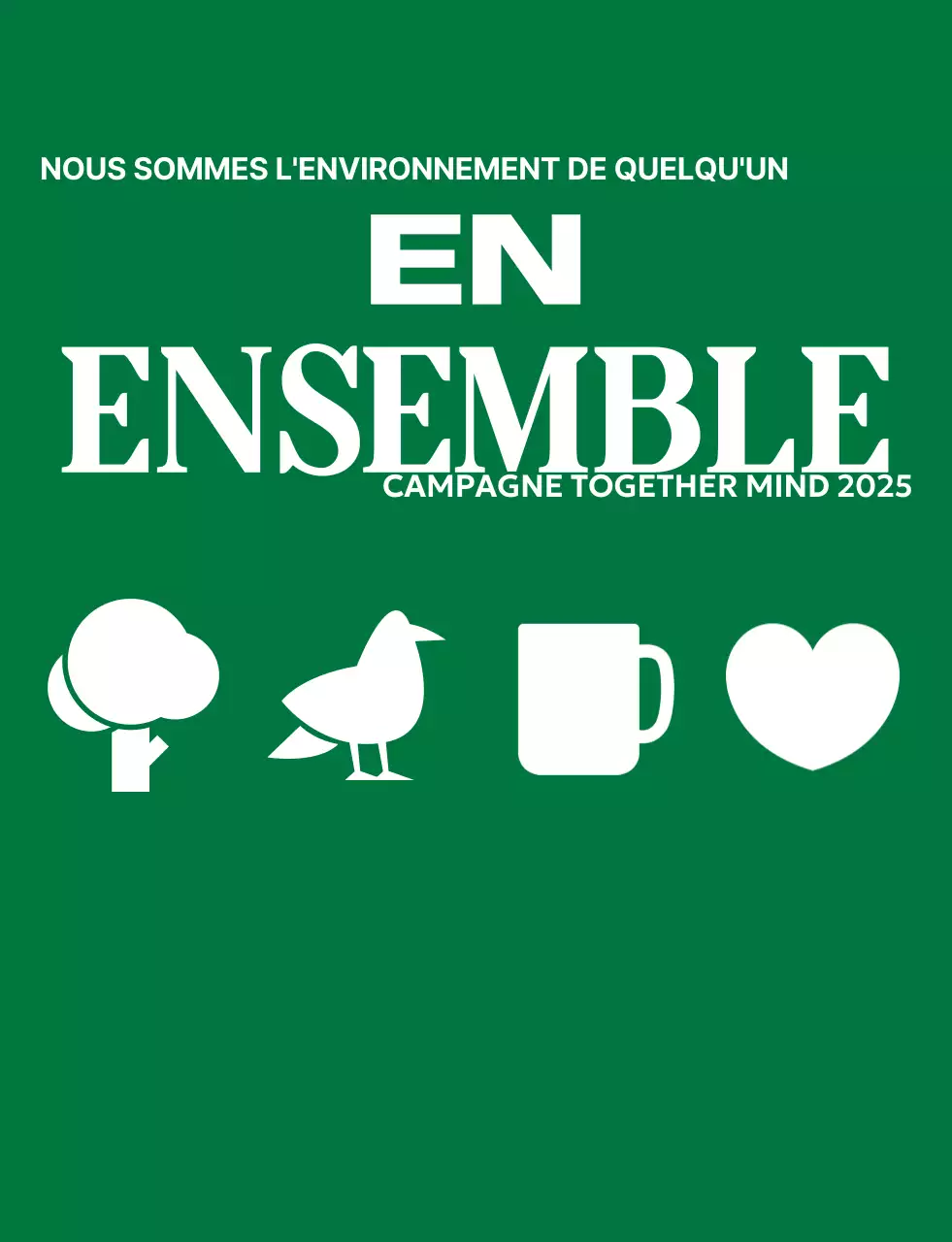 Campagnes environnementales simples avec icônes