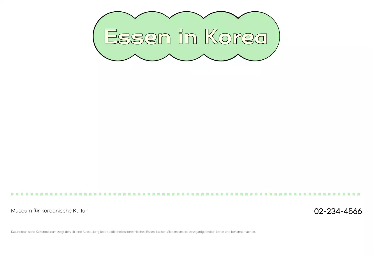 Postkarte Traditionelles koreanisches Essen in Minze