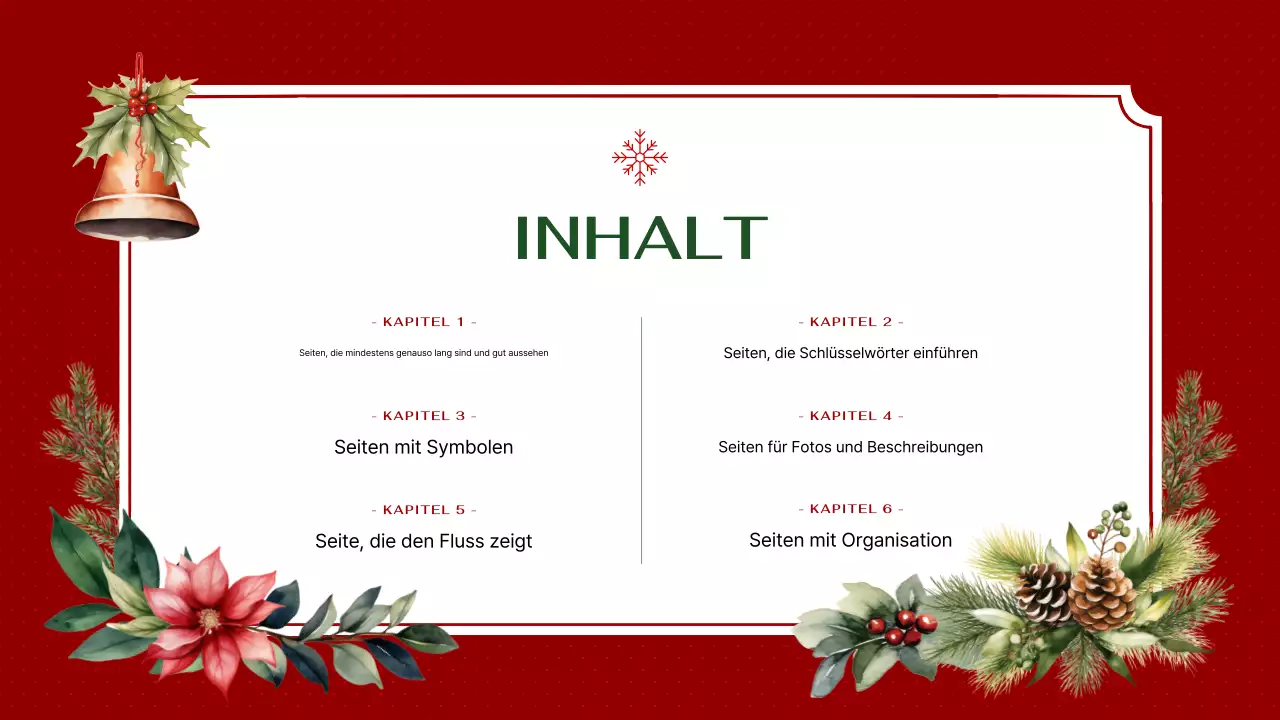 Luxuriöser Weihnachts-Hintergrundplaner in Rot