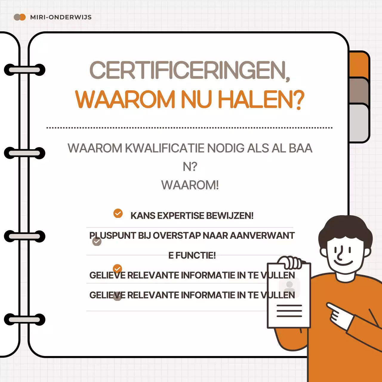 Oranje eenvoudige werknemersopleidingen