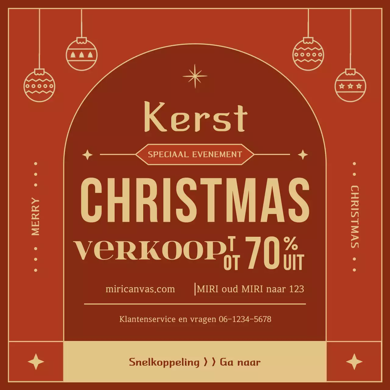 Bruine vintage kerstadvertentie