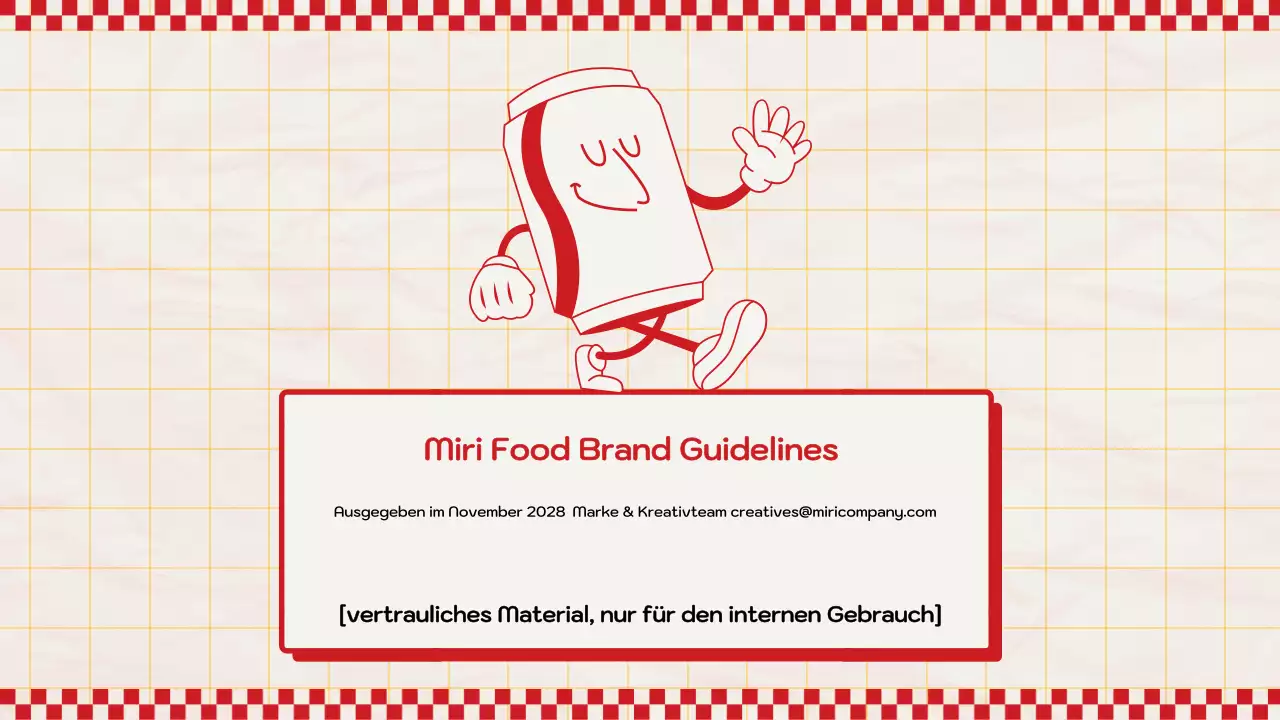 roter Retro-Markenleitfaden